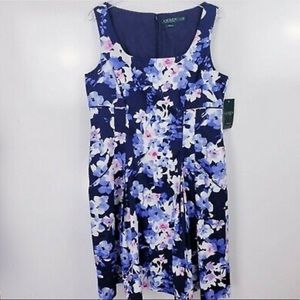 Navy Lauren Ralph Lauren Flower Dress